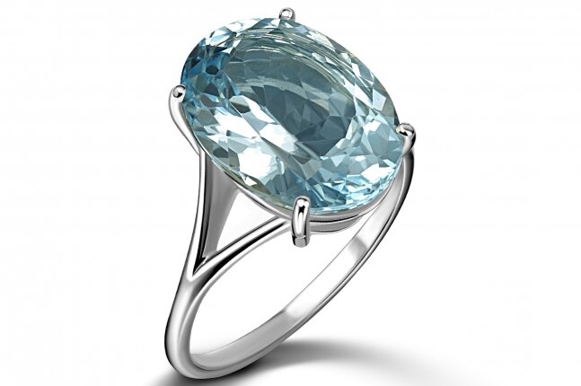 טבעת בלו טפוז ים כחול