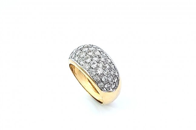 טבעת יהלומים זהב 18K