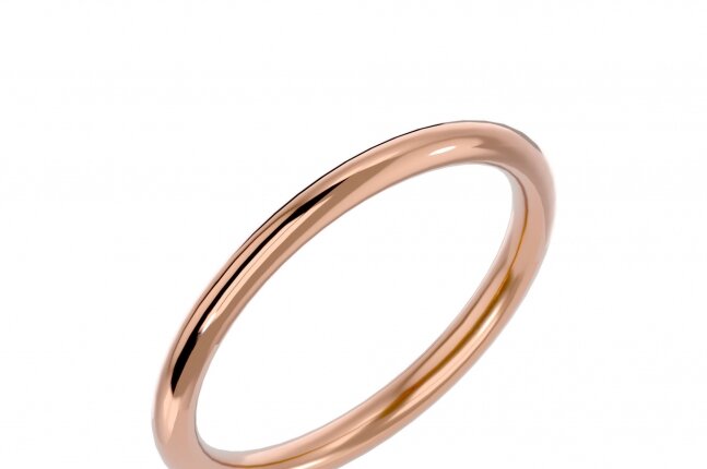 טבעת נישואין  עיגול זהב אדום