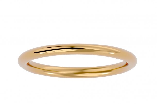 טבעת נישואין עיגול זהב צהוב