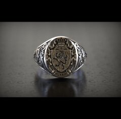 טבעת חותם אריה - 