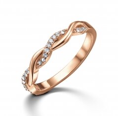 טבעת יהלומים קשר אהבה - 